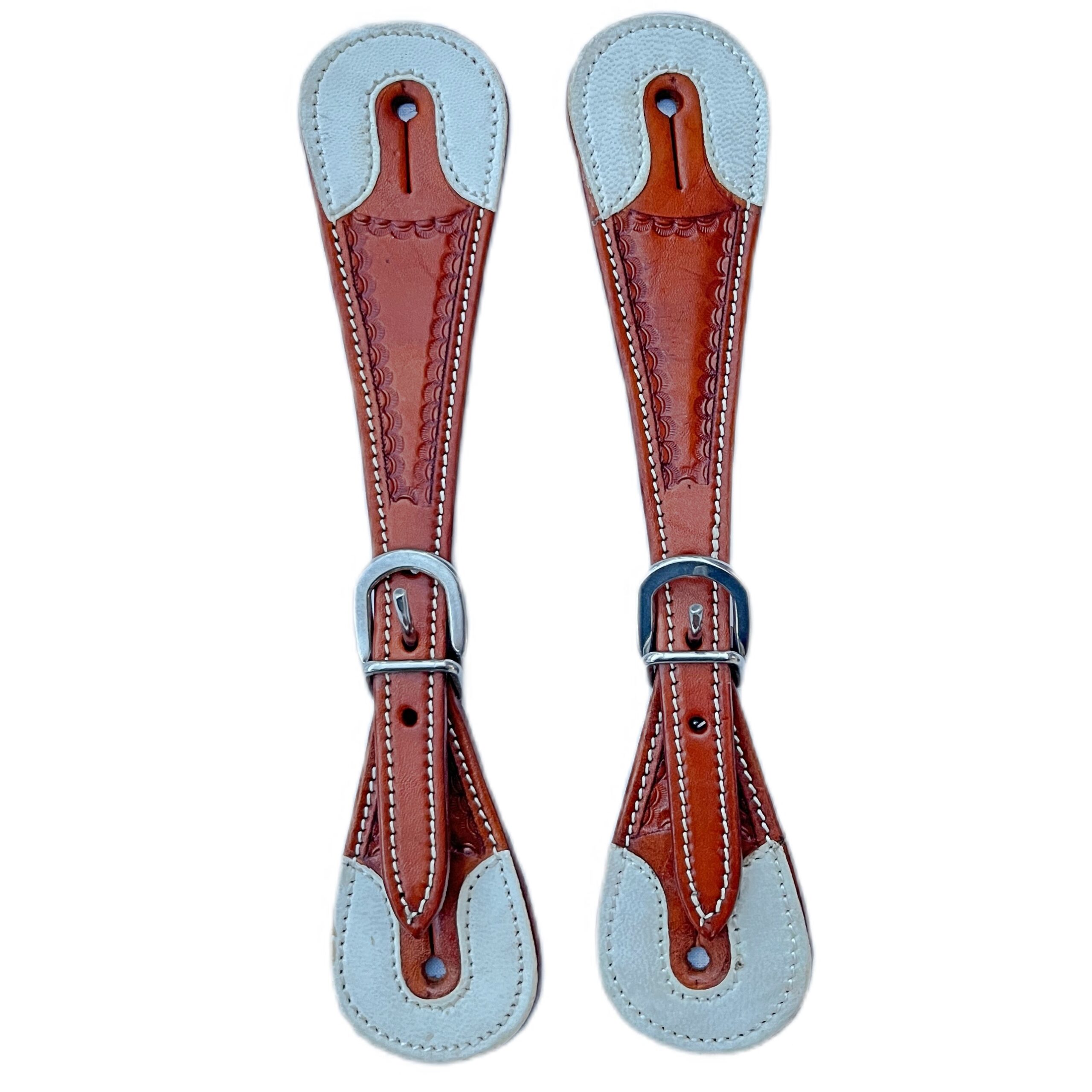 ŚWIAT WESTERNU- Paski do ostróg White Brown