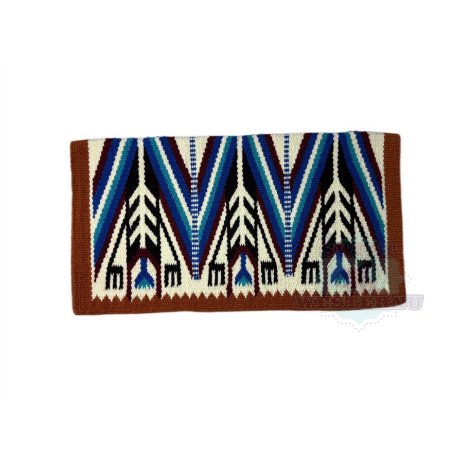 ŚWIAT WESTERNU- Kocyk westernowy Aztec Blue